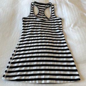 Lululemon black and white stripe tank